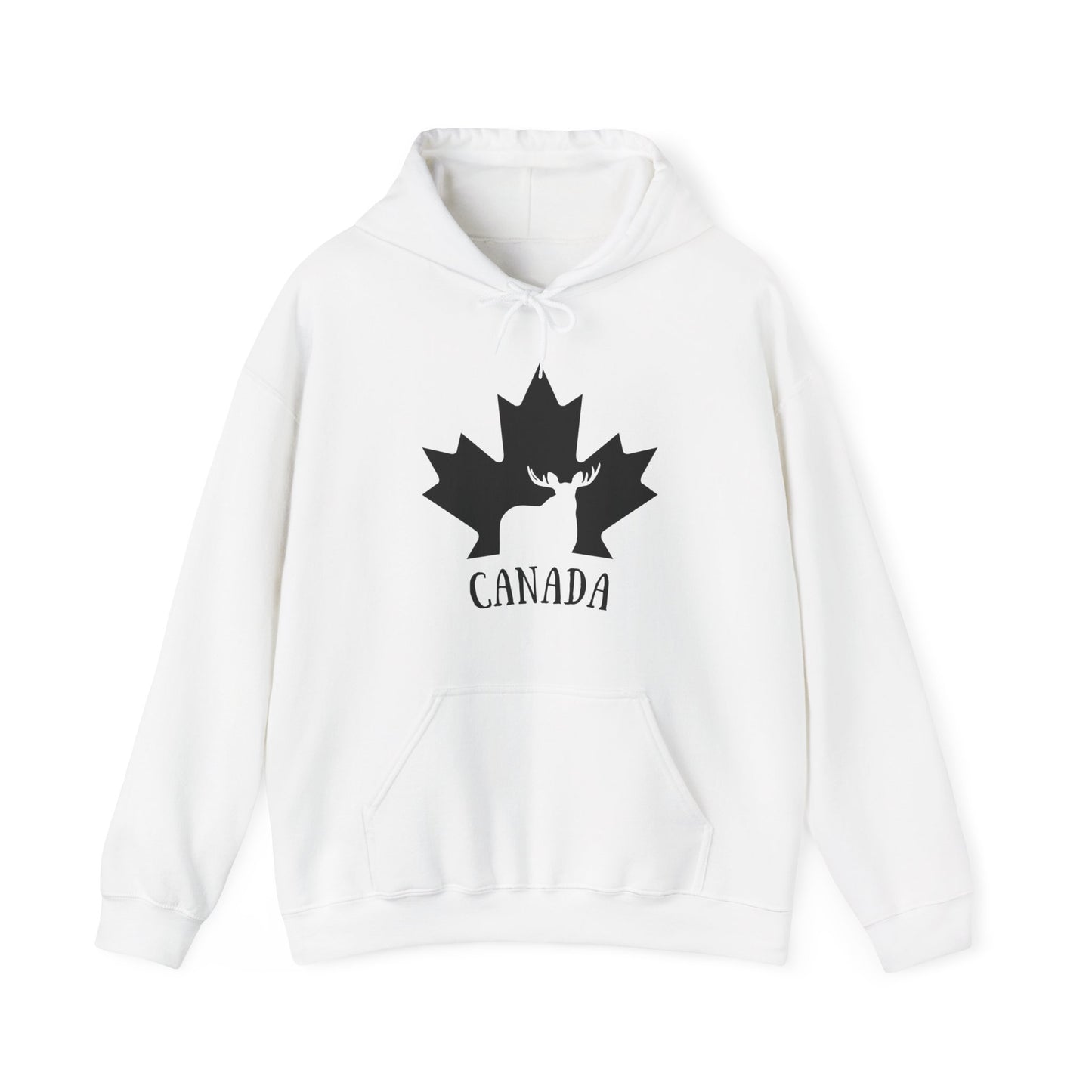 Canada Flag Moose - Unisex Heavy Blended Hoodie - Great for Canadian Moose Fans