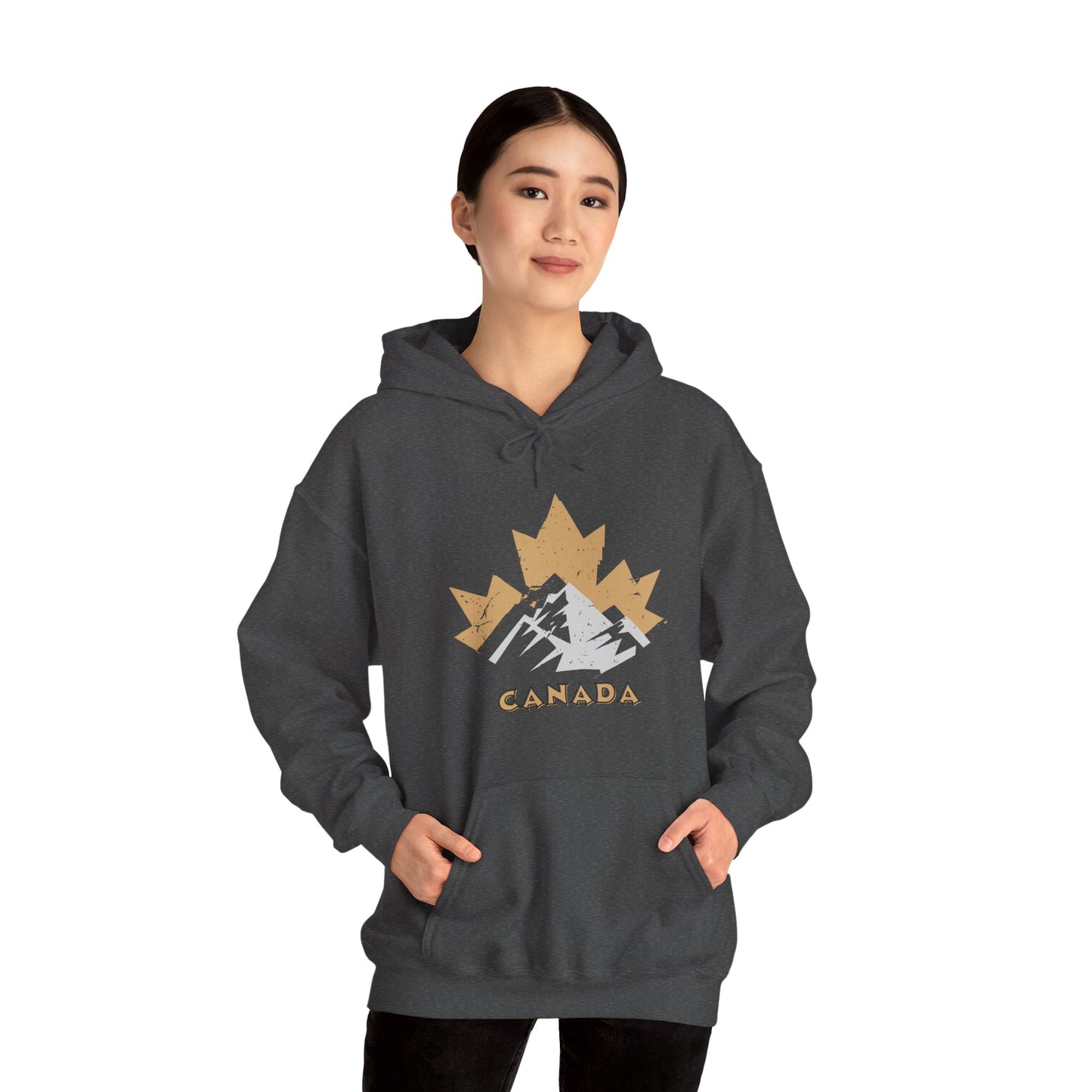 Canadian Rockies Mountain- Unisex Heavy Blended Hoodie - Perfect for Canadian Apparel