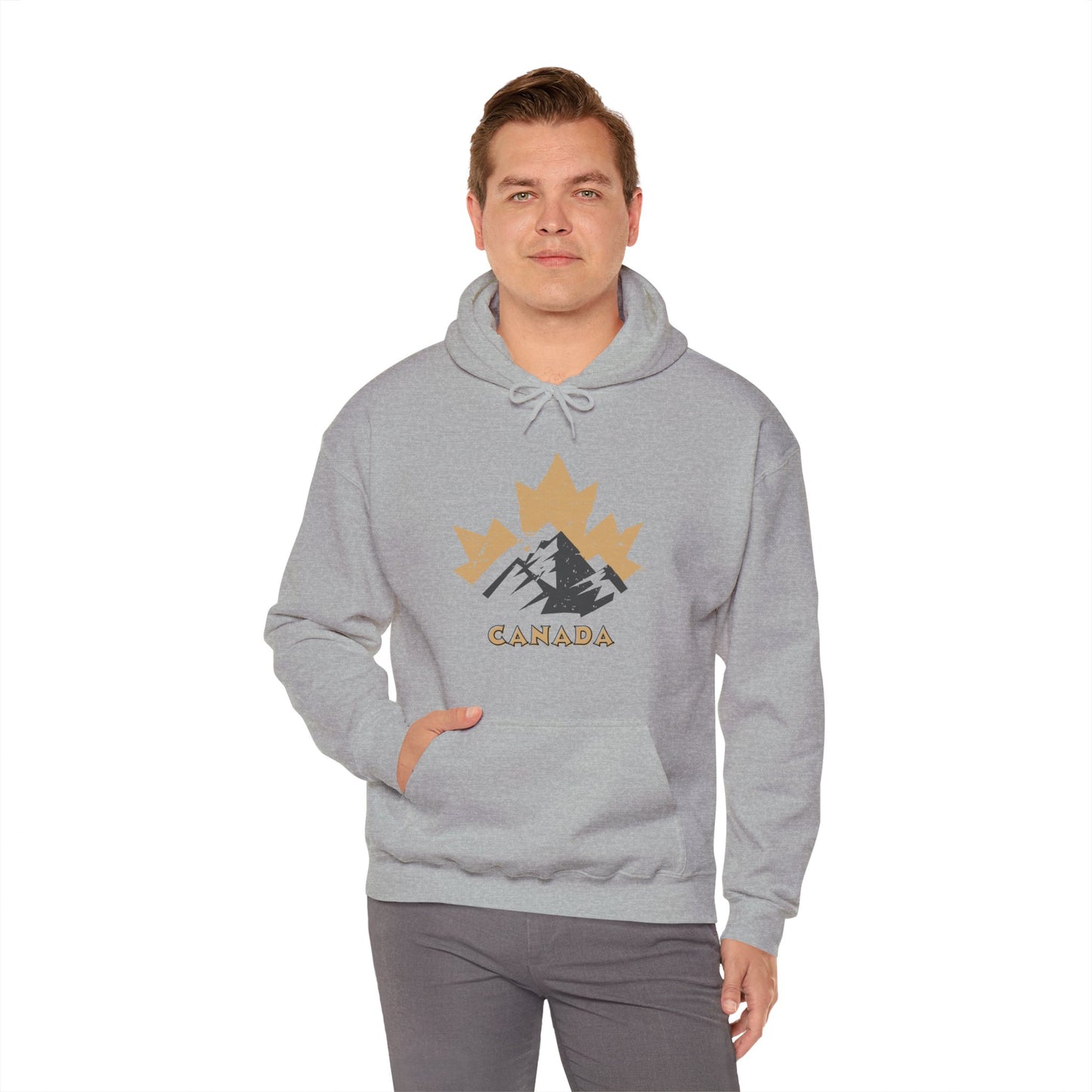 Canadian Rockies Mountain- Unisex Heavy Blended Hoodie - Perfect for Canadian Apparel