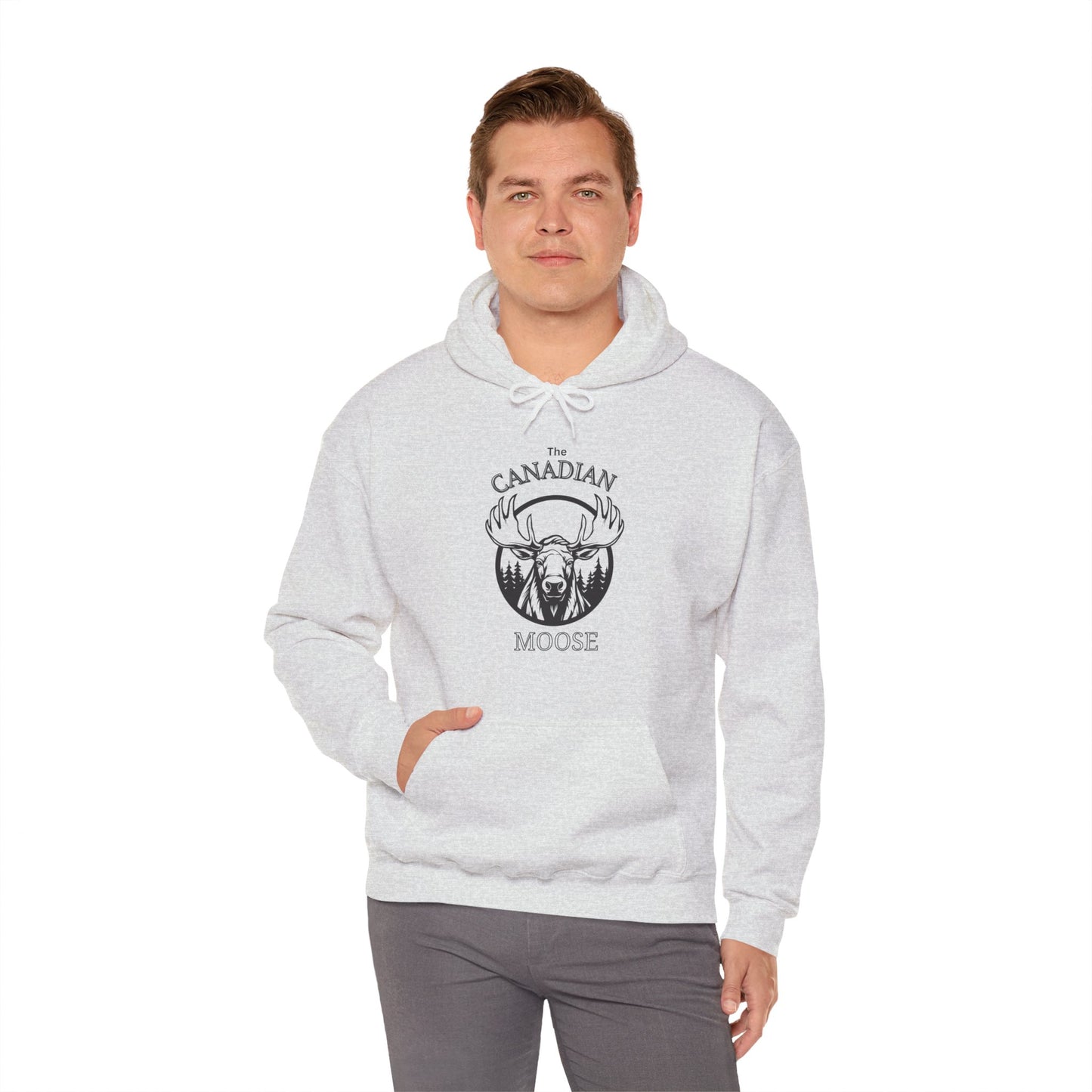 Canadian Moose - Unisex Heavy Blend™ Hooded Sweatshirt - Cozy & Stylish Canadian -Inspired Apparel