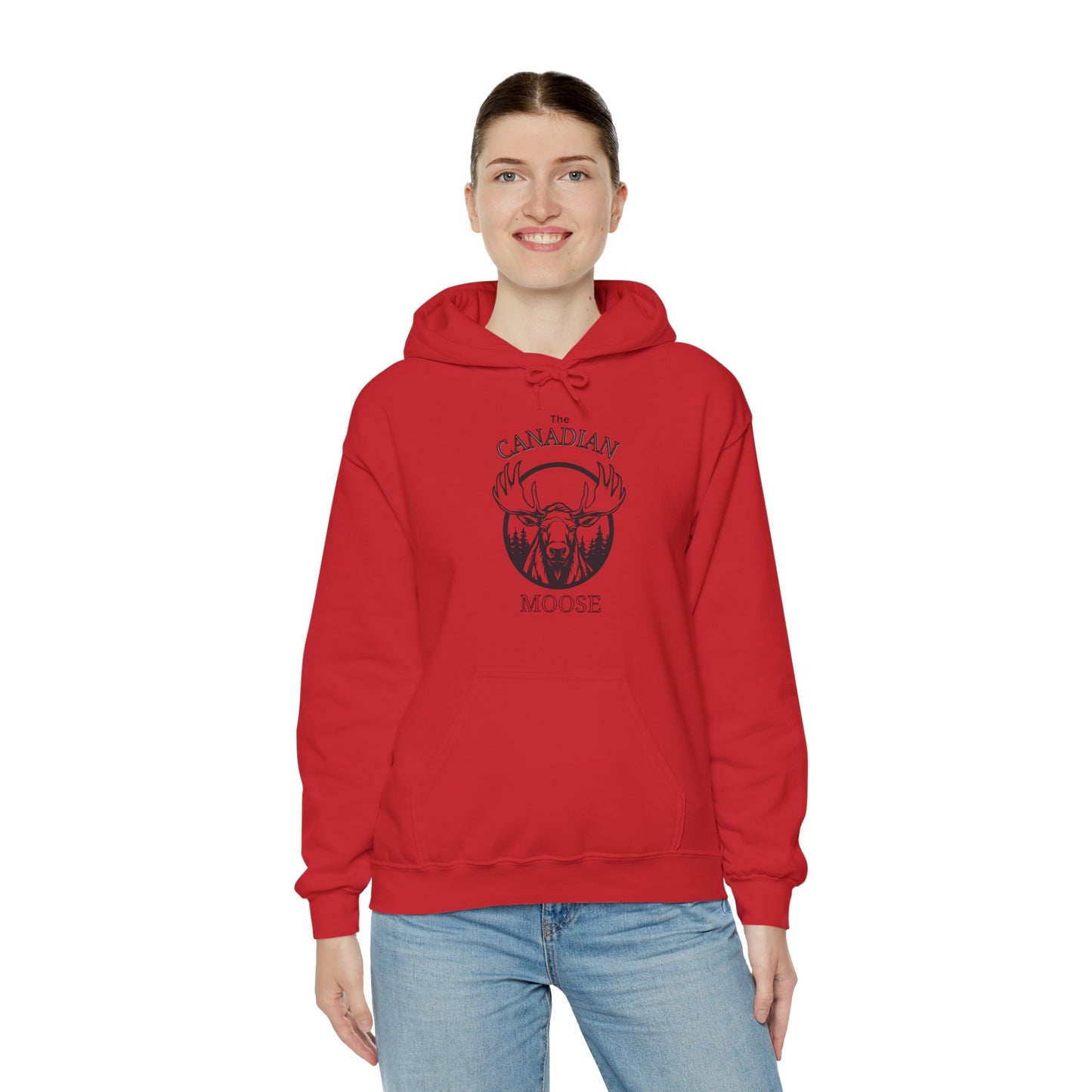 Canadian Moose - Unisex Heavy Blend™ Hooded Sweatshirt - Cozy & Stylish Canadian -Inspired Apparel