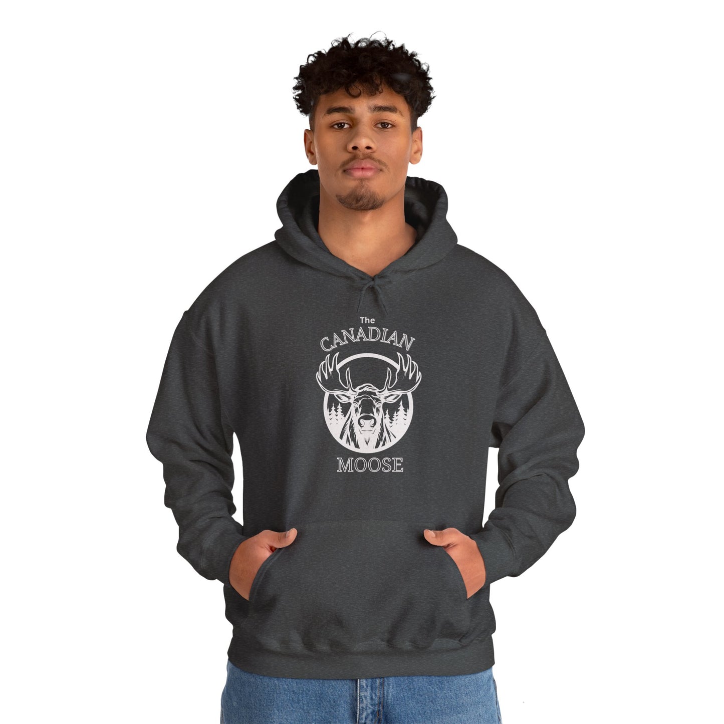 Canadian Moose - Unisex Heavy Blend™ Hooded Sweatshirt - Cozy & Stylish Canadian -Inspired Apparel