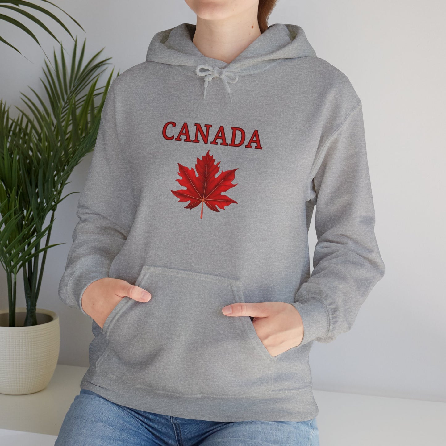 Canadian Red Maple Leaf - Unisex Heavy Blend Sweatshirt - Canadian Celebration Apparel