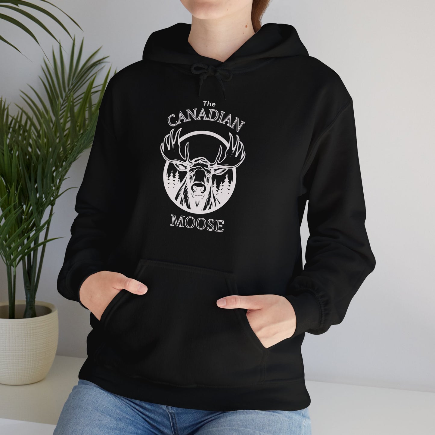 Canadian Moose - Unisex Heavy Blend™ Hooded Sweatshirt - Cozy & Stylish Canadian -Inspired Apparel