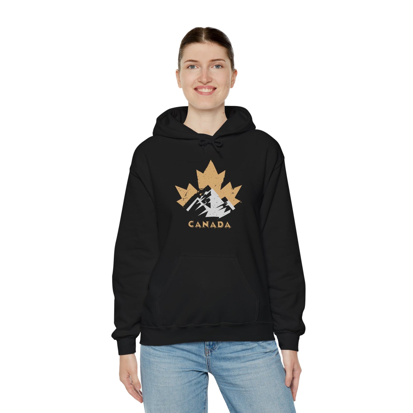 Canadian Rockies Mountain- Unisex Heavy Blended Hoodie - Perfect for Canadian Apparel