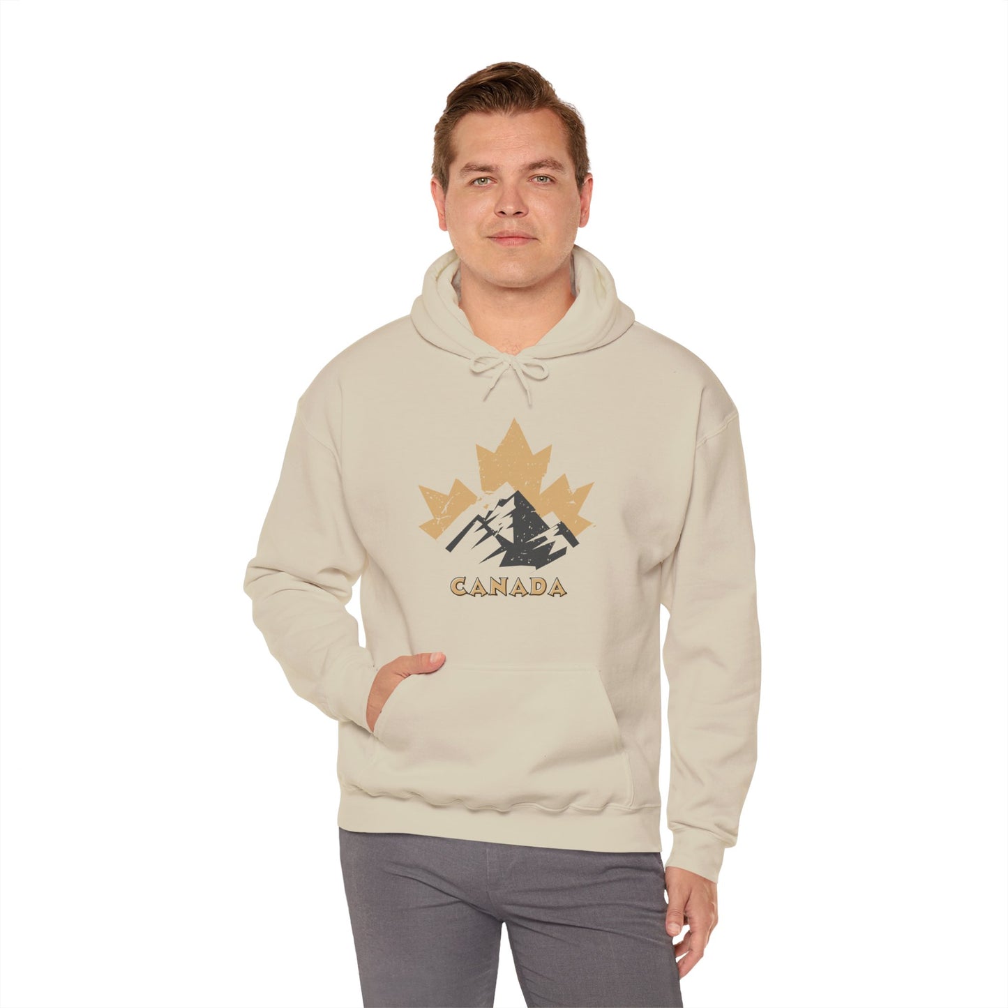 Canadian Rockies Mountain- Unisex Heavy Blended Hoodie - Perfect for Canadian Apparel