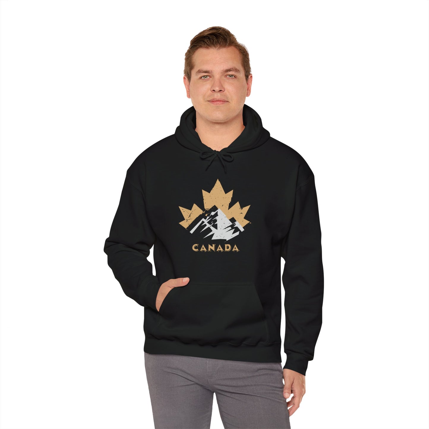 Canadian Rockies Mountain- Unisex Heavy Blended Hoodie - Perfect for Canadian Apparel