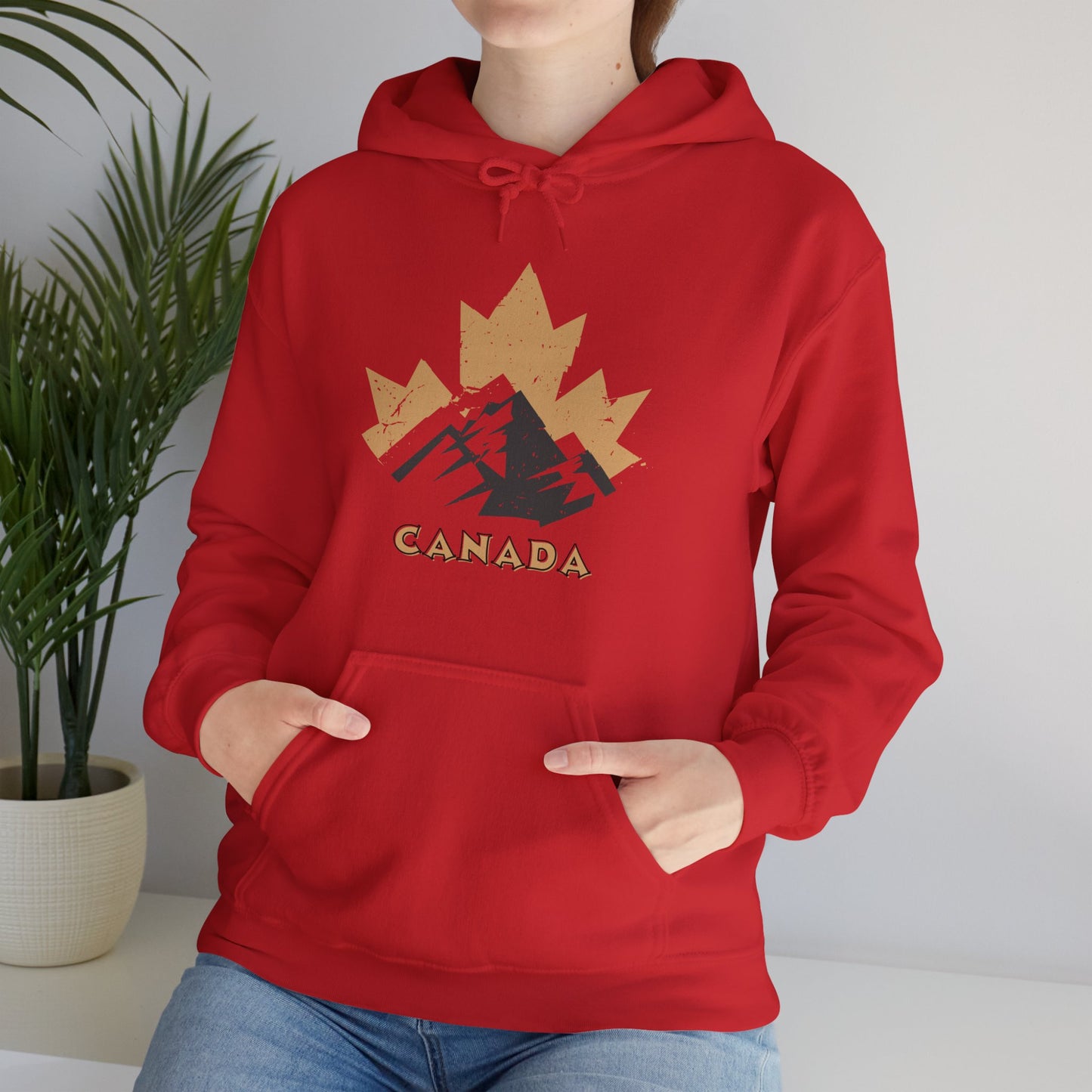 Canadian Rockies Mountain- Unisex Heavy Blended Hoodie - Perfect for Canadian Apparel