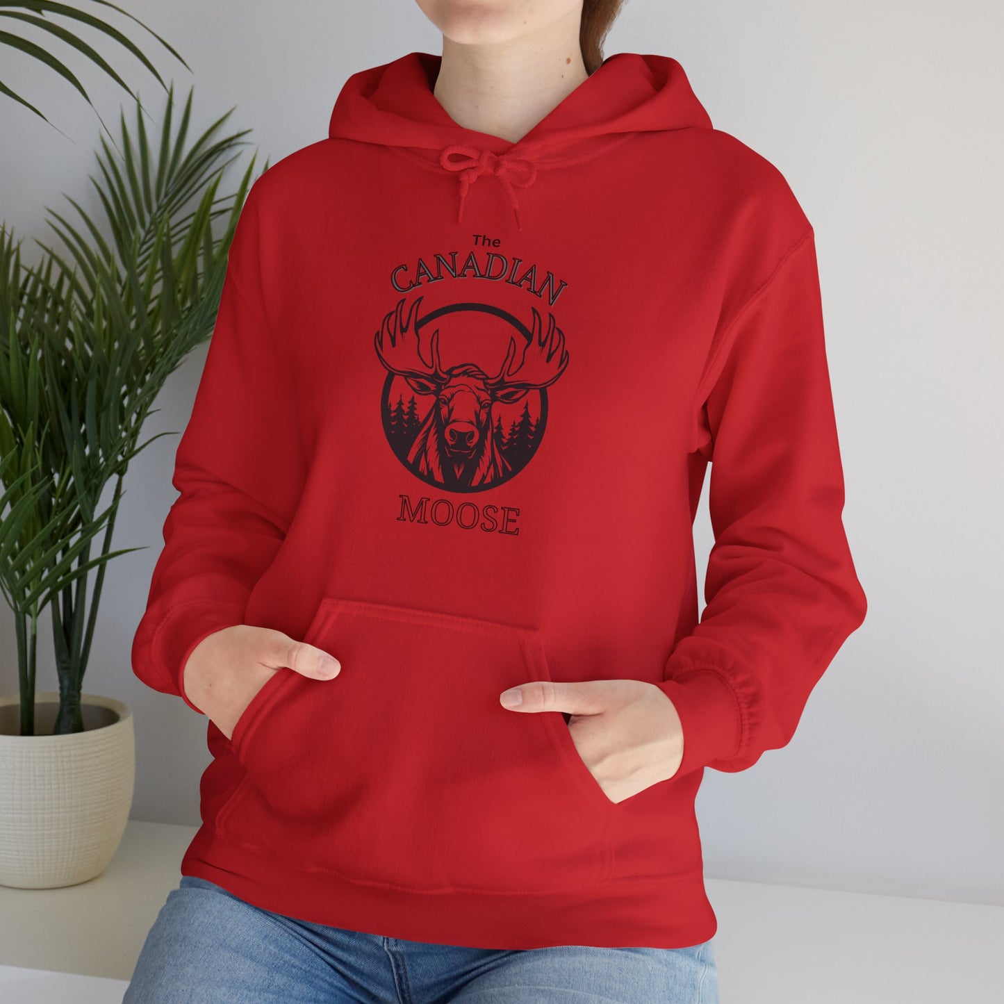 Canadian Moose - Unisex Heavy Blend™ Hooded Sweatshirt - Cozy & Stylish Canadian -Inspired Apparel
