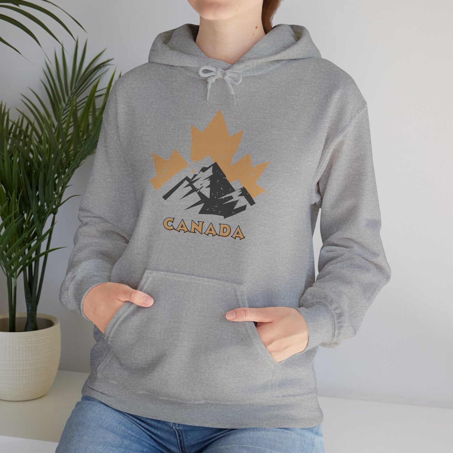 Canadian Rockies Mountain- Unisex Heavy Blended Hoodie - Perfect for Canadian Apparel