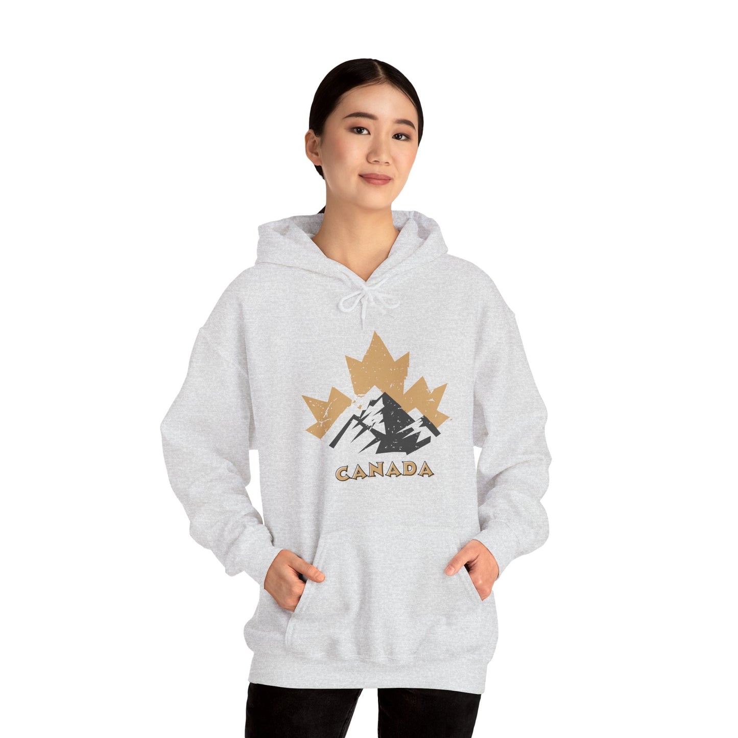 Canadian Rockies Mountain- Unisex Heavy Blended Hoodie - Perfect for Canadian Apparel