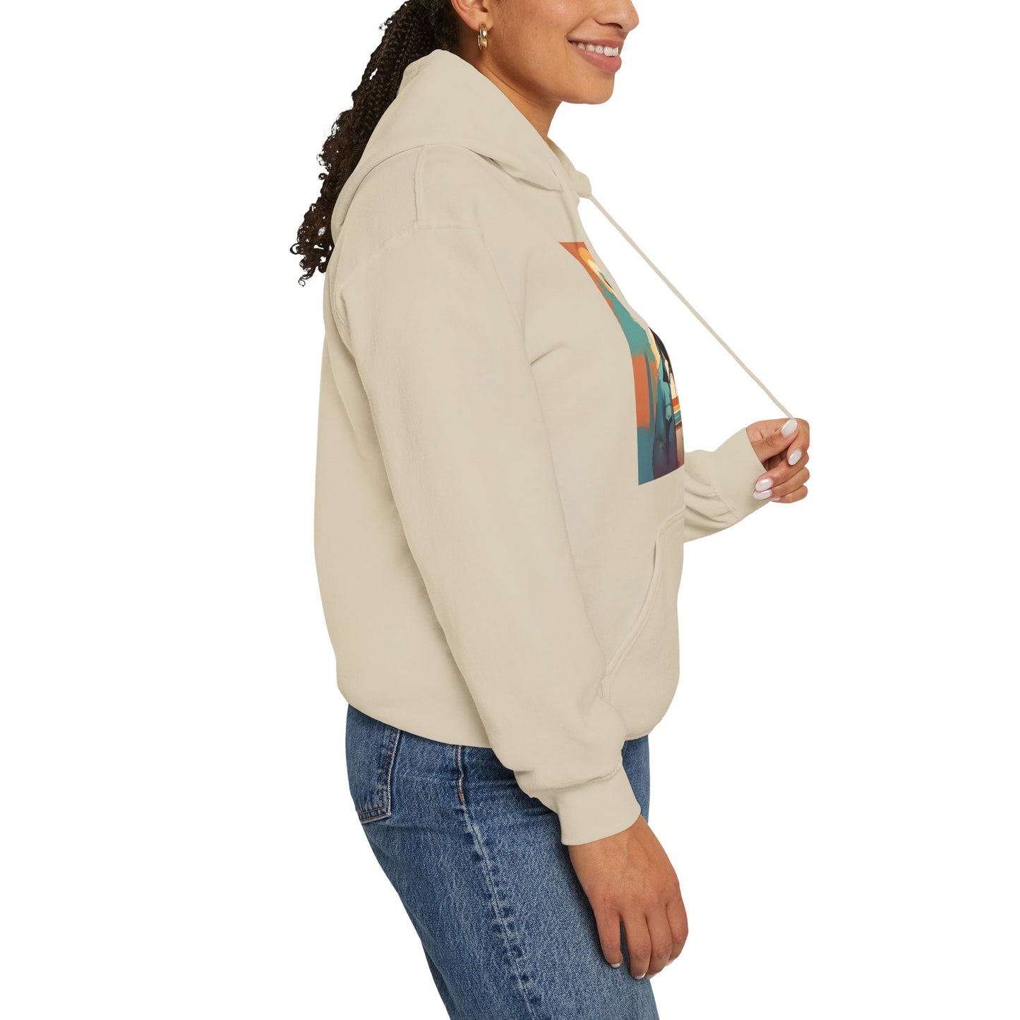 Bear Hiker - Unisex Cotton Hooded Sweatshirt - Cool and Stylish Outdoor Vibe