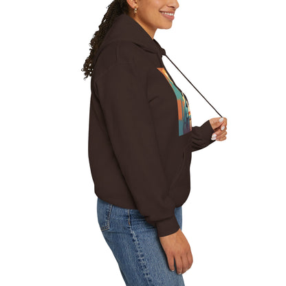 Bear Hiker - Unisex Cotton Hooded Sweatshirt - Cool and Stylish Outdoor Vibe