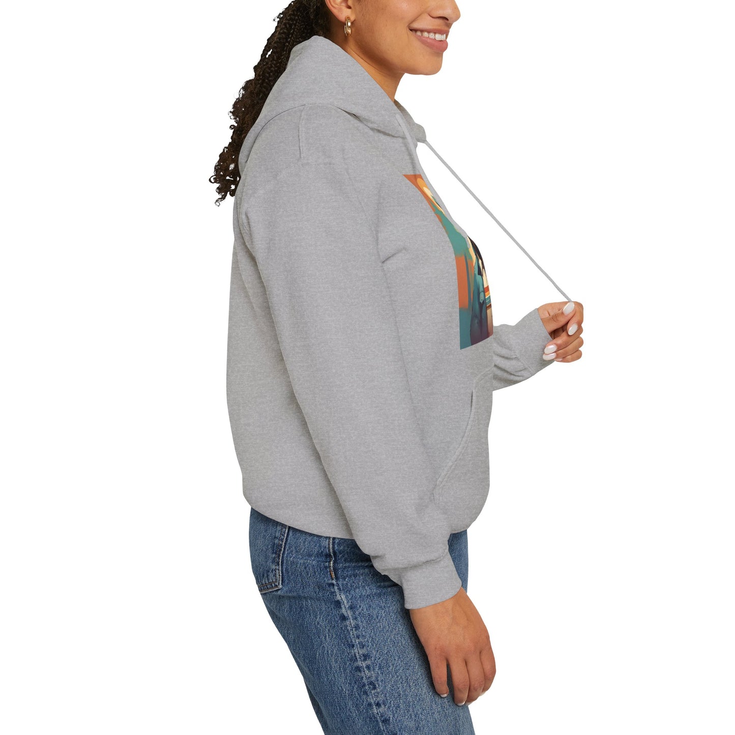 Bear Hiker - Unisex Cotton Hooded Sweatshirt - Cool and Stylish Outdoor Vibe
