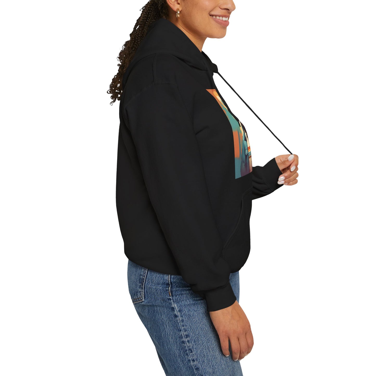 Bear Hiker - Unisex Cotton Hooded Sweatshirt - Cool and Stylish Outdoor Vibe