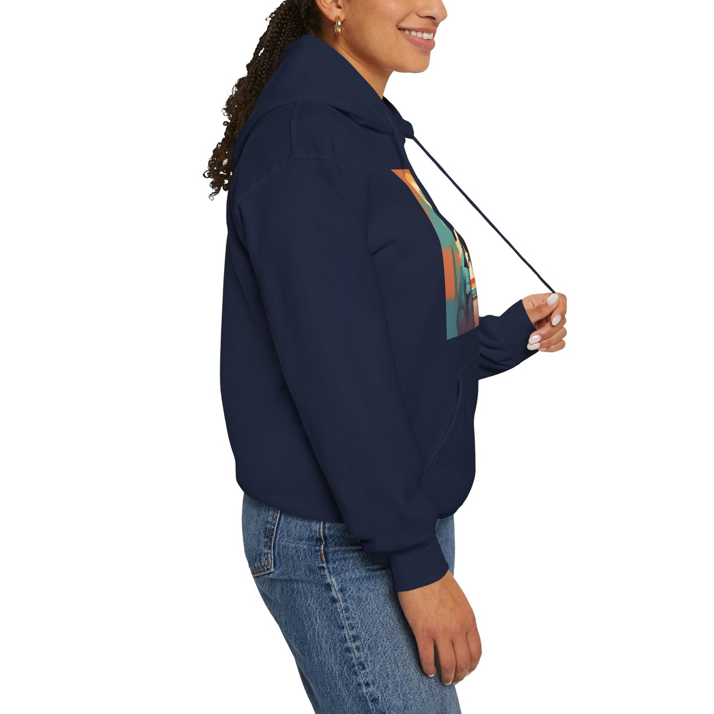 Bear Hiker - Unisex Cotton Hooded Sweatshirt - Cool and Stylish Outdoor Vibe